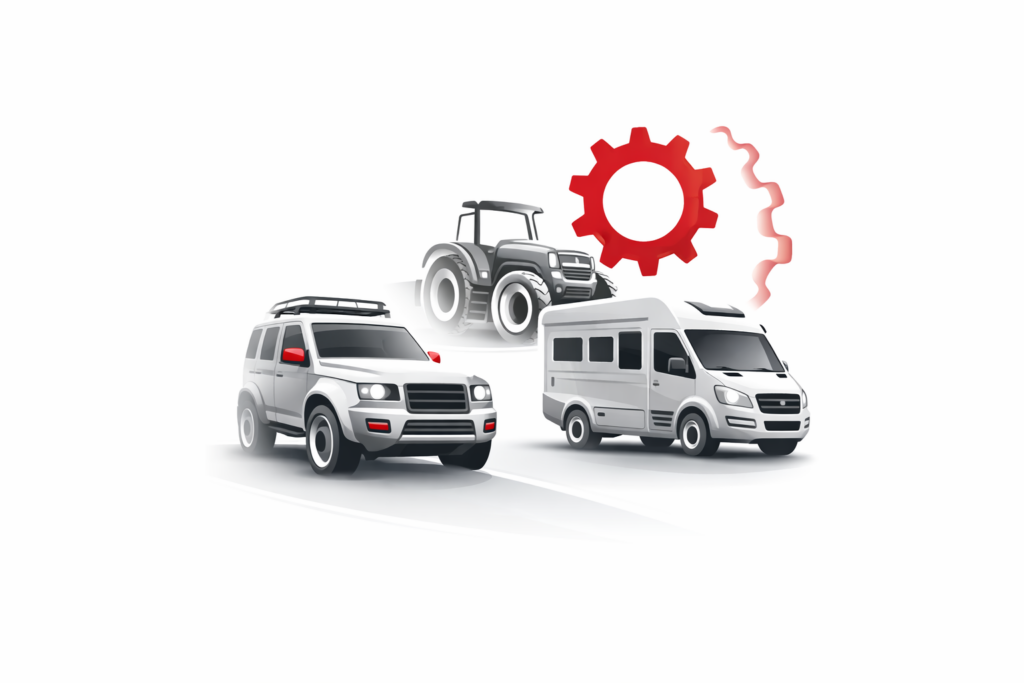 ALPIN Lösungen für vielseitige Einsatzbereiche von Landmaschinen über 4x4 bis zu Wohnmobilen und Performance-Fahrzeugen